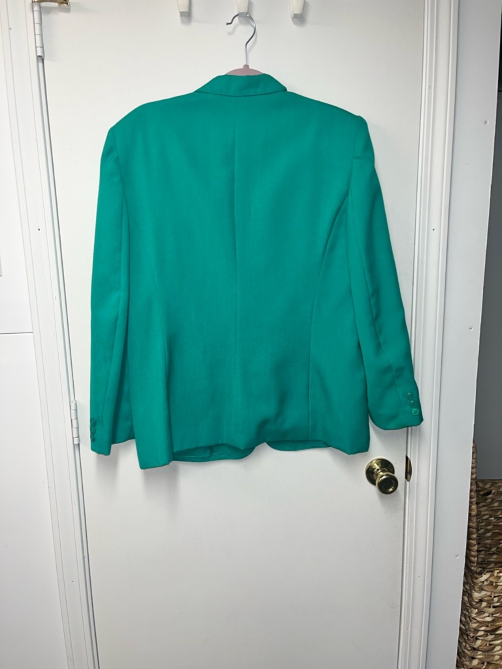 Vintage Kelly Green Tailored Blazer Jacket Women’s Size 14 Workwear - Picture 3 of 3